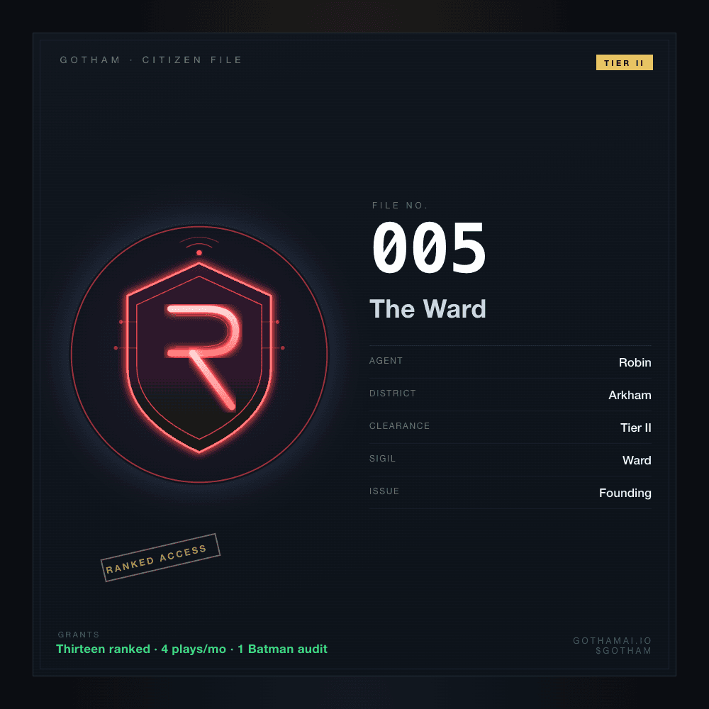 Citizen File #005 — Robin, Tier II, Arkham