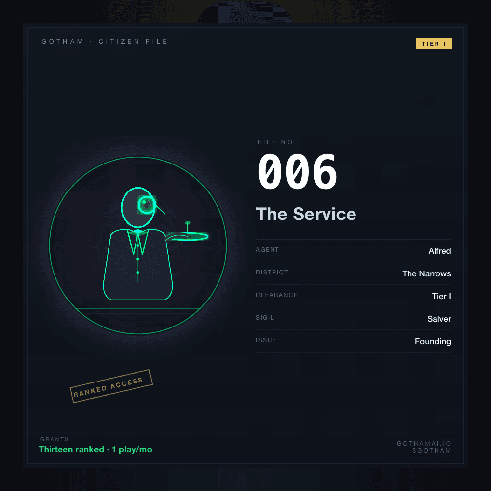 Citizen File #006 — Alfred, Tier I, The Narrows