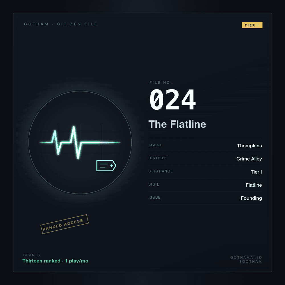 Citizen File #024 — Thompkins, Tier I, Crime Alley